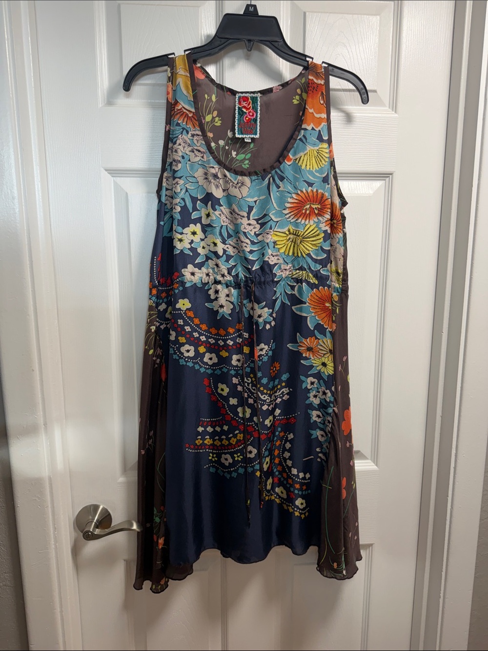 Johnny Was 100% Silk Floral Dress